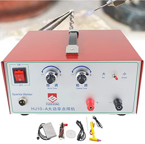 CGLYYDS Soldador de joyería por Puntos,Soldador láser portátil 220V Soldador de Arco de Pulso Soldador láser portátil de joyería por Puntos,con Pedal de Herramientas,30/50/80A Rojo,80A