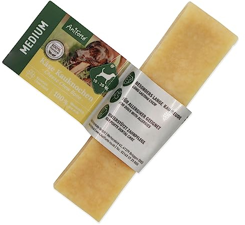 AniForte Käse Kauknochen für Hunde 65-80 g – Natürlicher Kaukäse für Beschäftigung & Zahnpflege, für Hunde 10-20 kg, langlebiger Kauspaß