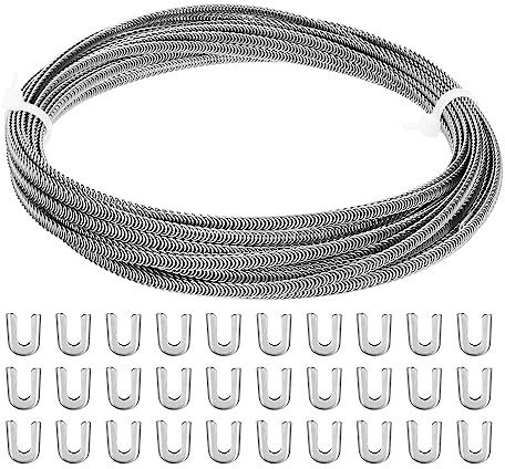 PATIKIL 33Ft 304 Rostfreie Korsett Ausbein Spirale Stahl Metall Entbeinen mit 32 Stahl Entbeinen Spitzen Struktur und Form für Korsett Herstellung Zubehör (6mm BREIT)