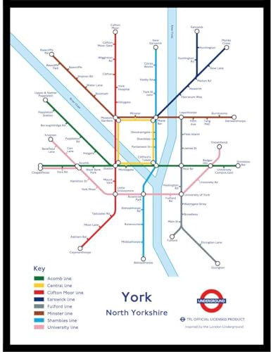 The Happy Puzzle Company - York Underground Jigsaw Map 400 Pieces - Jigsaw Puzzles for Adults 400. This is an official Transport For London licenced product.