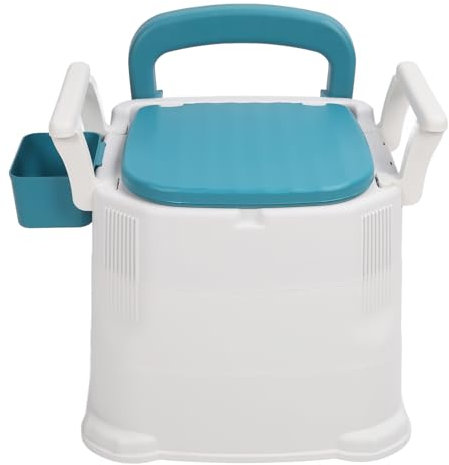 Toilettes de chevet pliantes en acier avec accoudoirs amovibles, tapis antidérapant, siège pliable silencieux, siège en cuir PU, toilettes portables pour personnes âgées handicapées