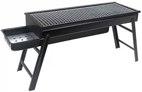 Barbecue Grill, tragbarer klappbarer Holzkohlegrill Schreibtisch Tischplatte Outdoor Edelstahl Smoker BBQ für Picknick Garten Terrasse Camping Reisen