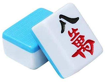 Suuim Majong-Sets, tragbares chinesisches Mahjong-Set mit 136 Spielsteinen, traditionelle chinesische Mahjong-Spiele mit Aufbewahrungstasche, Tischdecke, Reise-Familien-Freizeitspiel