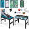 DREAMADE 14 IN 1 Tischkicker Spieltisch mit Tischfußball, Airhockey, Billard, Tischtennis, Schach, Bowling, Shuffleboard, Basketball, Tic Tac Toe & Basketball für Kinder & Erwachsene