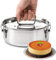 Okllen 18/8 Edelstahl Flan Form, 1,8 l Flan Pfanne mit Deckel und Griff, Rund, Silber, für 6 Quart Instant Pot