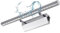 Lightess Bathroom Wall Light Led Mirror Lights with Switch 5W Bathroom Above Mirror Lamps 180° Adjust Picture Wall Lights Stainless Steel IP44 Lights for Mirror Mains Powered 6000K Cold White - 40cm
