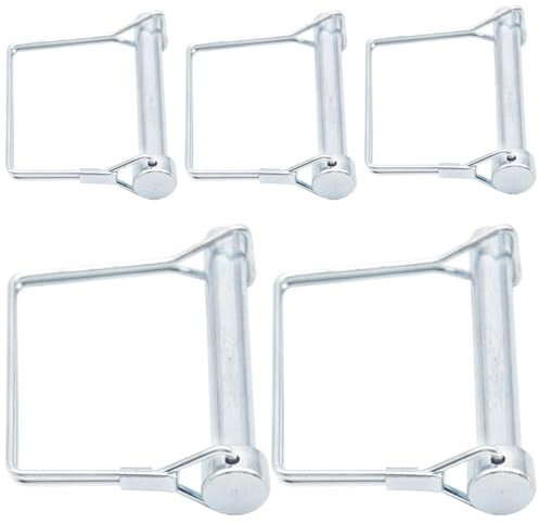 Ruidee 5 perni rettangolari da 10 x 70 mm, perno di sicurezza in acciaio al carbonio, bullone di sicurezza per rimorchi di fattoria, fattoria, giardino (FSX/10 x 70 mm)