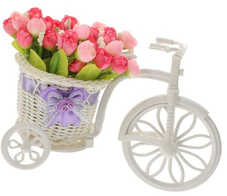 DIKACA 1Pc Del Fiore Della Bicicletta Bici A Forma Di Supporto Del Fiore Bici Porta Piante Decorazione Della Casa Bici Supporto Fiore Artificiale Pianta Display Rack Bici Supporto