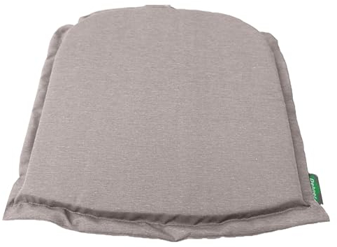 Dehner Sitzkissen Veneto, Stuhlkissen wasserabweisend, 47 x 4 x 48 cm, Baumwolle/Polyester/Viskose, Taupe
