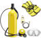 Mini bouteille de plongée, 2L Plongée Respirateur Équipement De Plongée Bouteille En Aluminium Bouteille De Gaz Adulte Natation Plongée En Apnée Tuba Manomètre Résiduel pour l'exploration sous-marine