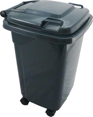The-Wheelie-Bin-Company 30 Litre Miniature Wheelie Bin Dark Grey with Castors
