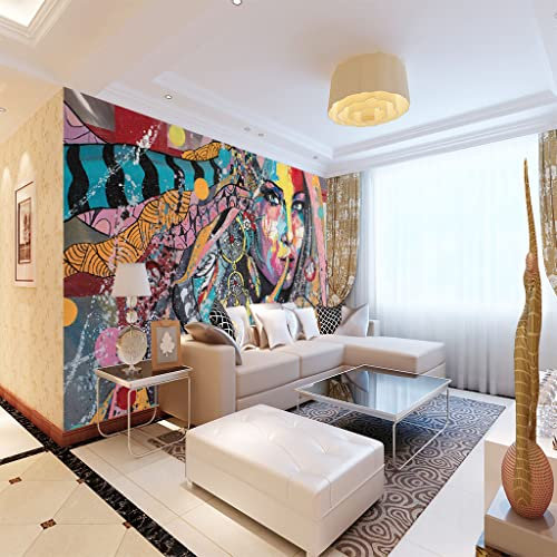 Fototapete 3D Effekt Foto Wallpaper Phototapete Tapisserie Modern Vlies Tapeten Art Wandtapete Wanddeko Wohnzimmer Schlafzimmer kinderzimmerxxxl 350 x 256cm(B x H) Indische Frau