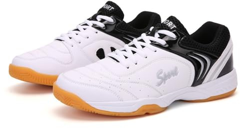 Hixingo Breathable Badminton Shoes Men Tennis Shoes Men, Couple Lightweight Badminton Trainers Shoes Anti-Slip and Shock-Absorbing Squash Shoes for Volleyball, Table Tennis, Etc