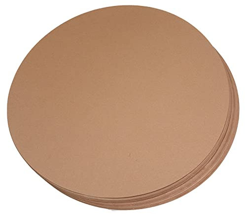 INCAUCA Rundes Bastelpapier, 20 cm, dickes Malpapier, blanko, Karton, Papierausschnitte, Kreis für Bastelarbeiten, Party, Dekoration, Kunst, Schreibzubehör, Braun, 50 Stück
