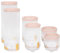 YöL Set of 6 Stackable Dry Food Storage Canisters Tub Kitchen Container Freezer Safe, 710ml x2 1400ml x2 2200ml x2