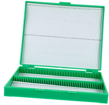 Gatuida Slice-Box intelligenter Wasserkocher floppen Einzelhandelsetikett LED schneidebox Schneide-Box schieblehre Dia-Aufbewahrungshalter Objektträgerbehälter für Mikroskope Schwamm Green