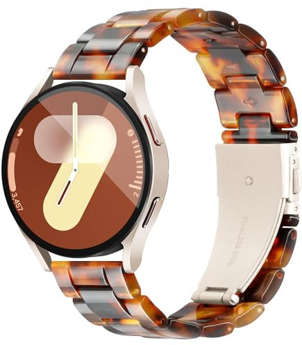 Vamyzji Compatible with Samsung Galaxy Watch 7 6 5 4 40mm 44mm, FE 40mm, 5 Pro, 6 Classic 43 47mm, Light Resin Strap for Samsung Watch 4 Classic Active 2