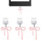 Kinretixia 12 Stück Staubschutzstecker mit rosa Schleife USB-C Staubschutz Stöpsel Set, Schutzkappen für Type-C Anschlüsse, kompatibel mit iPhone 15 bis 16 Pro Max