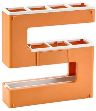 Gaxcent Porte-Parapluie, Porte-Parapluie, Amovible, Vidable, Forme De Numéro Mignon, Montage Mural, Porte-Parapluie pour Entrée, Bureau À Domicile,Orange