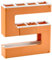 Gaxcent Porte-Parapluie, Porte-Parapluie, Amovible, Vidable, Forme De Numéro Mignon, Montage Mural, Porte-Parapluie pour Entrée, Bureau À Domicile,Orange