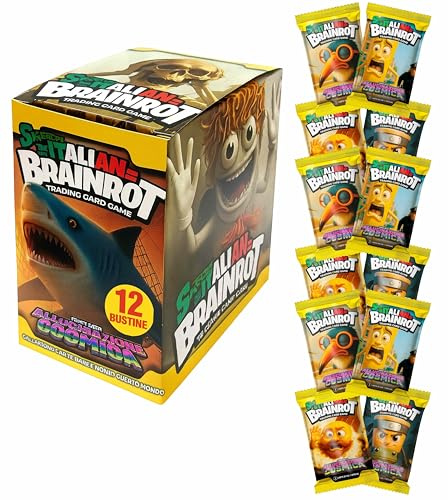 Skifidol Italian Brainrot Serie Beta Allucinazione Cosmica, Box da 12 Bustine, 7 Carte per Bustina, Gioco di Carte Collezionabili