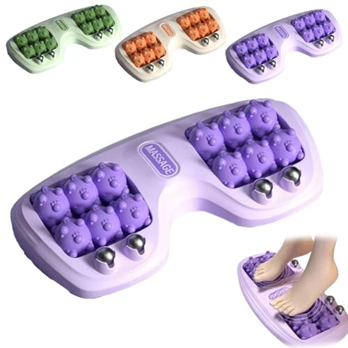 Tragbarer Dual-Fußmassageroller, 2026 Dual-Druckpunkt, F-Root M-Assager Roller zur Linderung von Plantarfasziitis, Reflexzonenmassagegerät für Zuhause, Büro, verbesserte Durchblutung