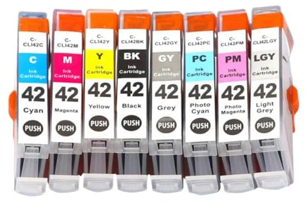 8PCS Kompatible Ink Cartridge für CLI-42 Pro-100-Serie Drucker