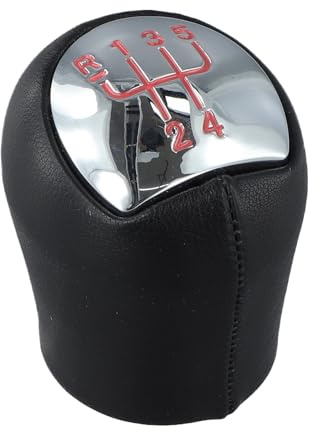 Gettimore Schaltknauf 5-Gang, ergonomisches Design, kompatibel mit Renault Megane Clio II, Twingo, Laguna, Rot