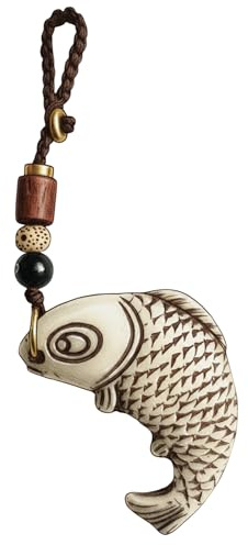 Fisch Koi Schlüsselanhänger – Maritimer Angler Glücksbringer mit Kordel