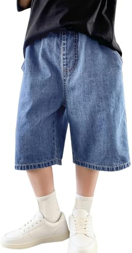 Baggy Jeans Shorts Y2k Kurze Jeans Jungs Hip Hop Vintage Denim Shorts Teenager Streetwear Sommer Bermuda Jeanshorts