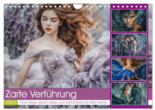 Zarte Verführung (Wandkalender 2026 DIN A4 quer), CALVENDO Monatskalender: Tauchen Sie ein in ein Jahr voller sanfter Momente und verführerischer Schönheit. (CALVENDO Menschen)