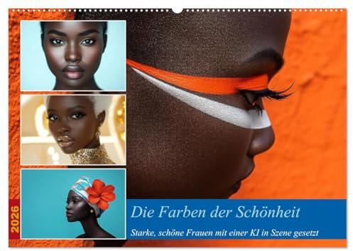Die Farben der Schönheit (Wandkalender 2026 DIN A2 quer), CALVENDO Monatskalender: Dieser Kalender feiert die unvergleichliche Schönheit, Stärke und ... Farben hervorgehoben.. (CALVENDO Menschen)