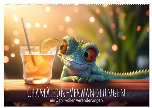 Chamäleon-Verwandlungen. Ein Jahr voller Veränderungen (Wandkalender 2026 DIN A2 quer), CALVENDO Monatskalender: Entdecken Sie die farbenfrohe Welt ... Tiere in Aktion zeigt. (CALVENDO Tiere)
