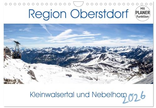 Region Oberstdorf - Kleinwalsertal und Nebelhorn (Wandkalender 2026 DIN A4 quer), CALVENDO Monatskalender: Wander- und Kletterregion - Berge mit allen ... NEU als Planer (CALVENDO Natur)