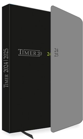 Trötsch Schülerkalender mit Klappe Black 24/25: Schulplaner Hausaufgabenheft Timer Terminkalender