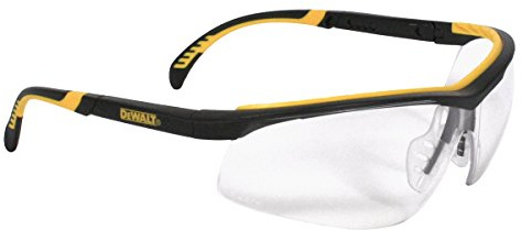 DEWALT DPG55-1C Dual Comfort Clear Gafas de seguridad protectoras de alto rendimiento con marco de goma de doble inyección y patillas