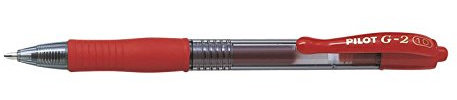 Pilot G2 Gel Ink Rollerball Pens 10 Large Point Red Pack of 12
