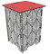 Photo-Hocker Muster schwarz/weiss
