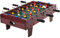 GAMES PLANET Mini Kicker Tischfußball „Chelsea“, Maße: 70x37x25 cm, Gewicht: 4 kg, 6 Spielstangen, Kleiner Kinder Tischkicker inkl. 2 Bälle, Holzdekor dunkel