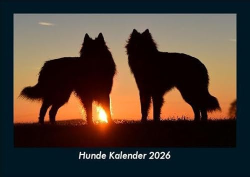 Hunde Kalender 2026 Fotokalender DIN A5: Monatskalender mit Bild-Motiven von Haustieren, Bauernhof, wilden Tieren und Raubtieren