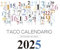 Taco Calendario Sagrado Corazón 2025 - peana números (TACOS)