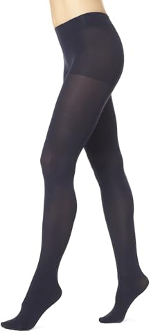 Hue Women's Super Opaque Tights with Control Top, Navy, 2