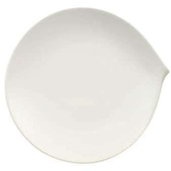 Villeroy & Boch Flow Plato de desayuno, Porcelana Premium, Blanco, 23 x 22 cm