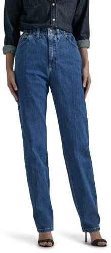 Lee womens Relaxed-fit Side Elastic Tapered-leg jeans, Pepper Stone, 16 US