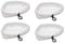 Deals2u365 Washable Microfibre Cloth Cleaning Pads for Hoover Steamjet SSNC1700 S2IN1300C S2IN1300A Steam Cleaner Mop (Pack of 4, White)