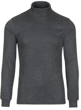 Trigema Herren Sportrollkragenpullover 685010 , Grau (anthrazit-melange), Large