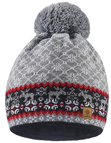 Nordic Wurm Winter Beanie Mütze mit Ponpon Damen Herren HAT Hats SKI Snowboard Morefazltd (TM) (Nordic 50)