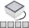 ledscom.de 5 Stück LED Pflasterstein Bodeneinbauleuchte CUS für außen, IP67, eckig, 10 x 10cm, kaltweiß