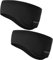 The Friendly Swede Ear Warmer Headband for Women and Men - 2-Pack, Sports Headband for Outdoors, Running, Cycling, Hiking - Ideal as Liner Under Helmets (Curved - Black+Black)