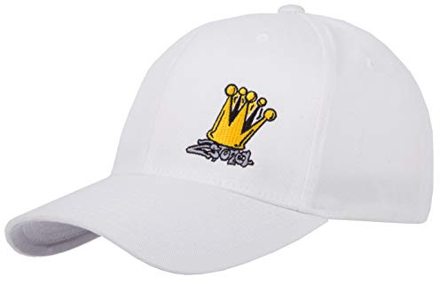 2Stoned Flexfit Basecap Classic Weiß mit Stick Crown Größe XS (55cm - 57cm) für Erwachsene und Kinder